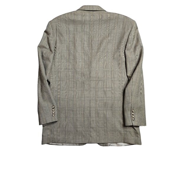 Oscar De La Renta Menswear Wool Plaid Houndstooth Sportcoat Men Size 42R - Picture 4 of 14